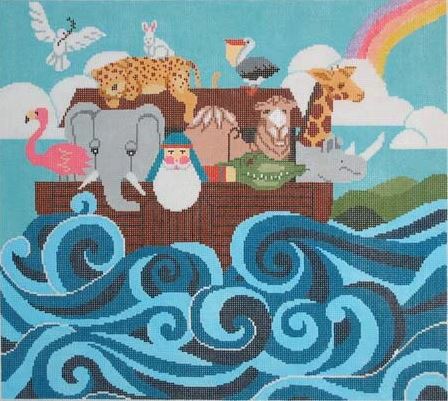click here to view larger image of Noahs Ark w/o Border (hand painted canvases)