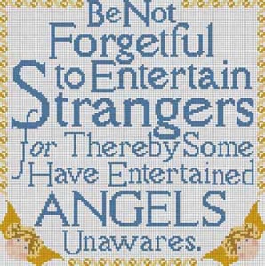 click here to view larger image of Angel Saying (hand painted canvases)
