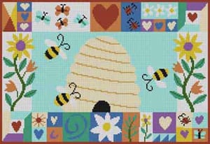 click here to view larger image of Beehive Sampler (hand painted canvases)