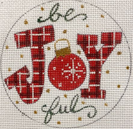 click here to view larger image of Be Joyful Plaid (hand painted canvases)