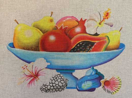click here to view larger image of Fruit and Seashells (hand painted canvases)