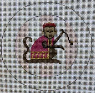 click here to view larger image of Button Cover - Monkey Smoking (hand painted canvases)