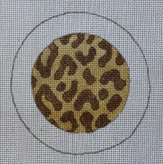 click here to view larger image of Button Cover - Metallic Leopard (hand painted canvases)
