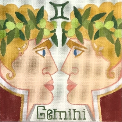click here to view larger image of Zodiac Signs - Gemini  Astrology (hand painted canvases)