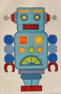 click here to view larger image of Blue Robot (hand painted canvases)