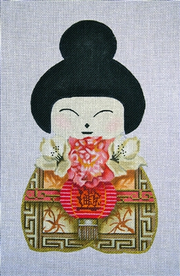click here to view larger image of Floral Geisha Doll  (hand painted canvases)