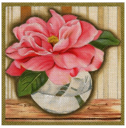 click here to view larger image of Pink Rose (hand painted canvases)