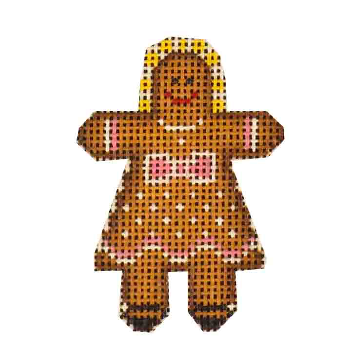 click here to view larger image of Mini - Gingerbread Girl (hand painted canvases)