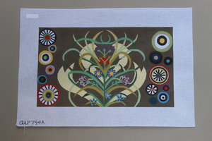 click here to view larger image of Circles and Flowers (hand painted canvases)