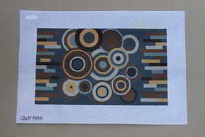 click here to view larger image of Neutral Bars and Circles (hand painted canvases)