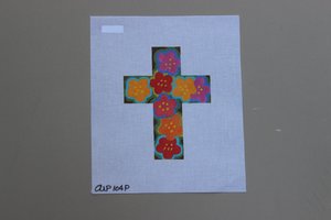 click here to view larger image of Garden Path Cross (hand painted canvases)