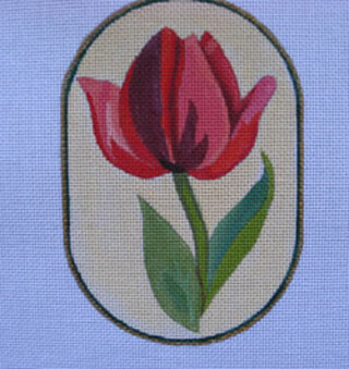 click here to view larger image of Red Flowers - Tulip (hand painted canvases)