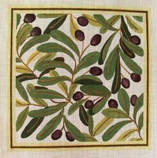 click here to view larger image of Olives (hand painted canvases)