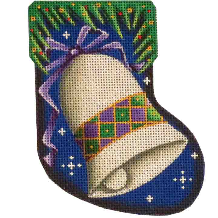 click here to view larger image of Silverbell Mini Sock (hand painted canvases)
