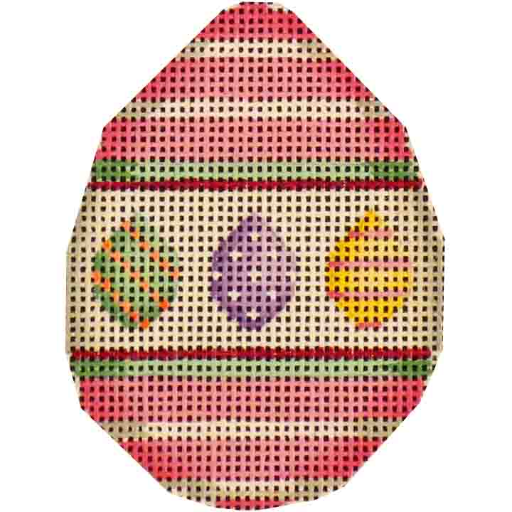 click here to view larger image of Striped Egg (hand painted canvases)