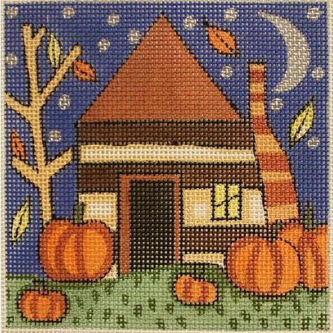 click here to view larger image of Fall Cabin (hand painted canvases)
