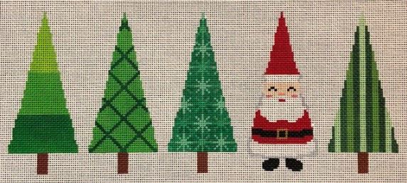 click here to view larger image of Christmas Trees/Santa (hand painted canvases)