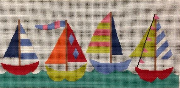 click here to view larger image of Sail Boats (hand painted canvases)