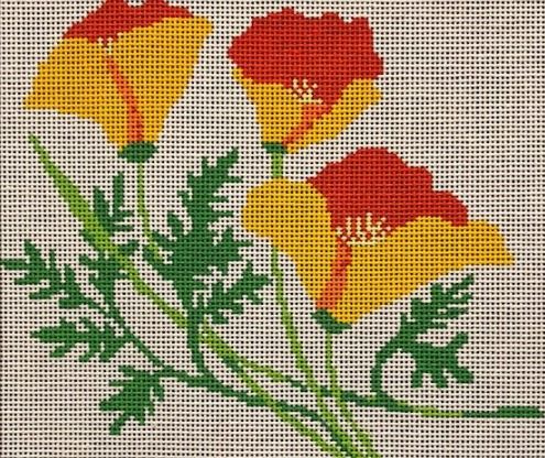 click here to view larger image of California Poppy (hand painted canvases)