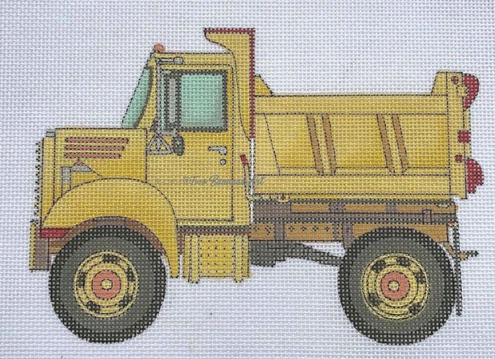 click here to view larger image of Small Dump Truck (hand painted canvases)