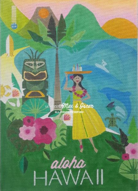 click here to view larger image of Hawaii (hand painted canvases)