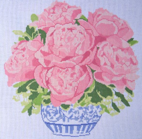 click here to view larger image of Peony Bouquet (hand painted canvases)