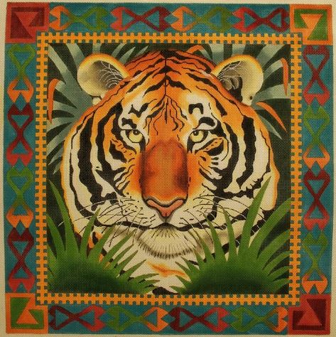 click here to view larger image of Jungle Cat (hand painted canvases)