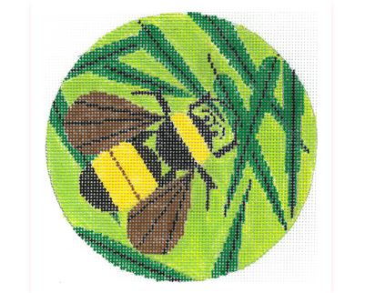 click here to view larger image of Bee Green Background (hand painted canvases)