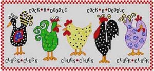 click here to view larger image of Hens/Roosters (hand painted canvases)