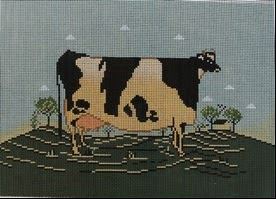 click here to view larger image of Vermont Cow (hand painted canvases)