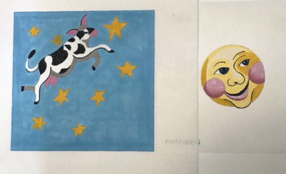 click here to view larger image of Cow Jumped Over Moon w/Tooth Holder (hand painted canvases)