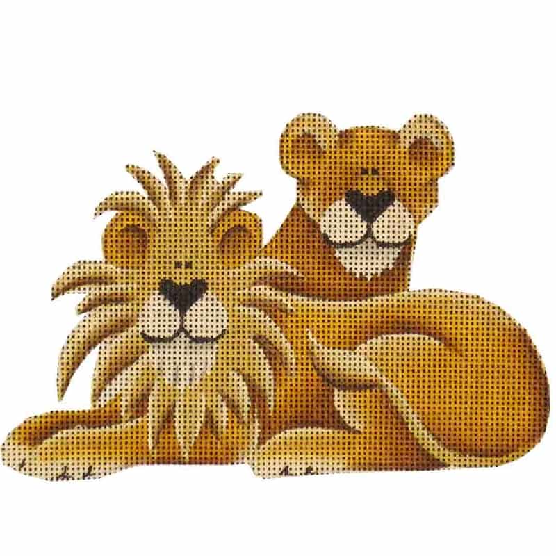 click here to view larger image of Lions (hand painted canvases)