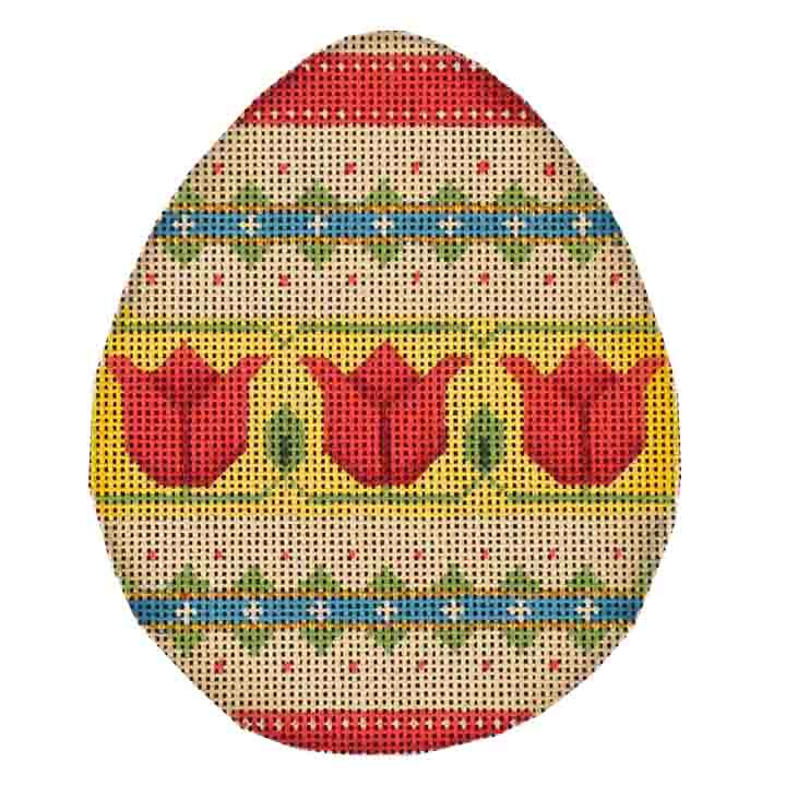 click here to view larger image of Tulip Easter Egg (hand painted canvases)