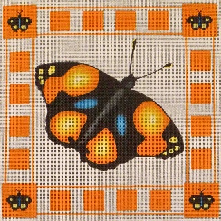 click here to view larger image of Orange Butterfly (hand painted canvases)