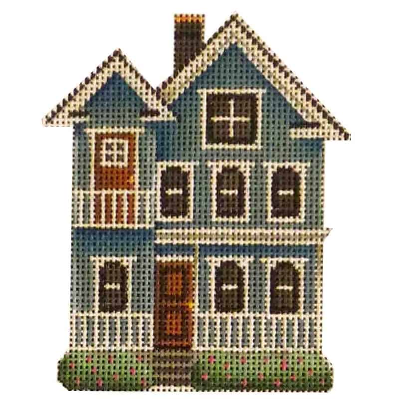 click here to view larger image of Blue Victorian Cottage (hand painted canvases)