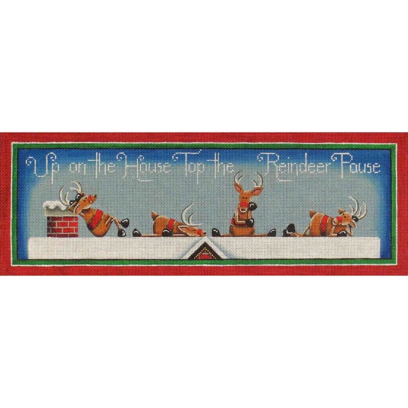 click here to view larger image of Reindeer Pause (hand painted canvases)