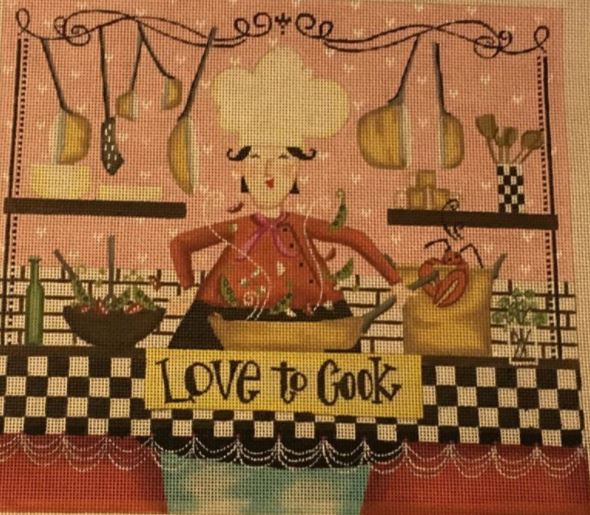 click here to view larger image of Love to Cook (hand painted canvases)