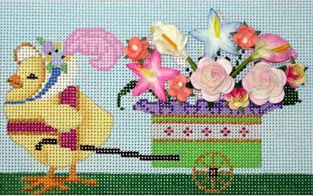 click here to view larger image of Chick Pulling Flower Cart - Flower Pack (accessories)