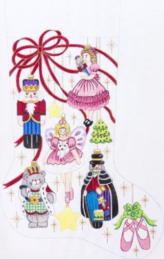 click here to view larger image of Nutcracker Christmas Stocking  (hand painted canvases)