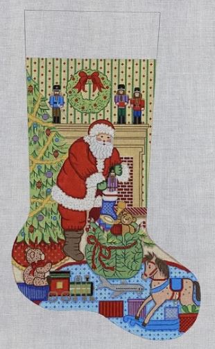 click here to view larger image of Christmas Stocking - 7350 (hand painted canvases)