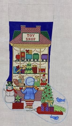 click here to view larger image of Christmas Stocking - 7332 (hand painted canvases)