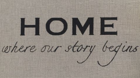 click here to view larger image of Home where our story begins (hand painted canvases)