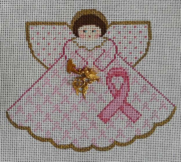 Pink Ribbons of Hope Angel hand painted canvases 