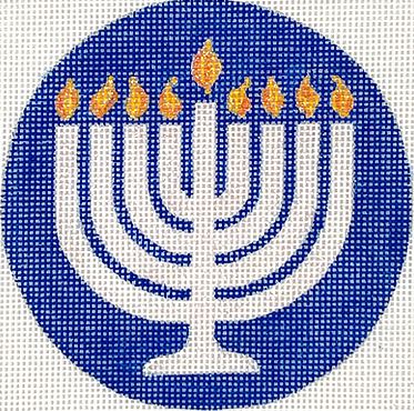 click here to view larger image of Menorah (hand painted canvases 2)