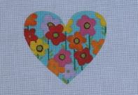 click here to view larger image of Heart - Flower Fest (hand painted canvases)