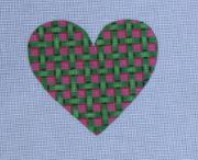 click here to view larger image of Heart - Pink Lattice (hand painted canvases)