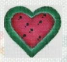 click here to view larger image of Watermelon Heart (hand painted canvases)