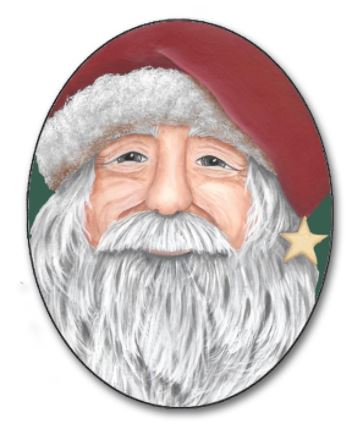 click here to view larger image of Santa Face  (hand painted canvases)