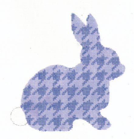 click here to view larger image of Lilac Houndstooth Bunny (hand painted canvases)