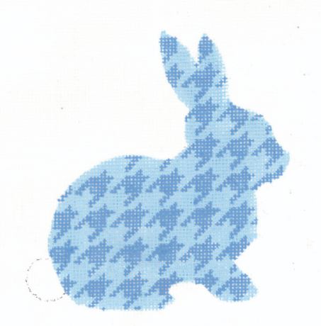 click here to view larger image of Sky Blue Houndstooth Bunny (hand painted canvases)
